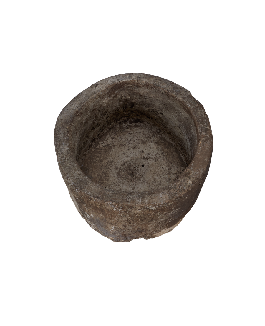 Vintage Limestone Trough - Round from Indonesia - Planters, Fountains, & Water Features