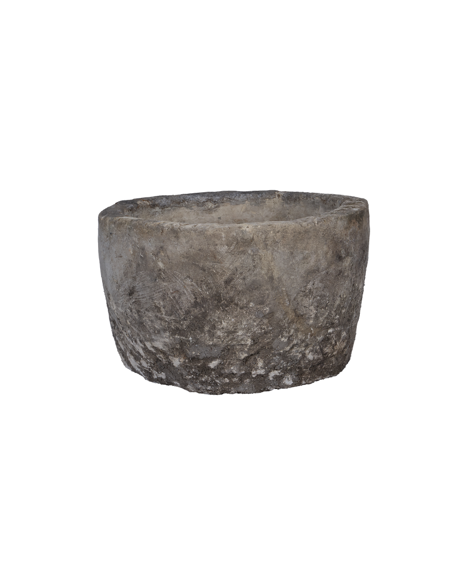 Vintage Limestone Trough - Round from Indonesia - Planters, Fountains, & Water Features