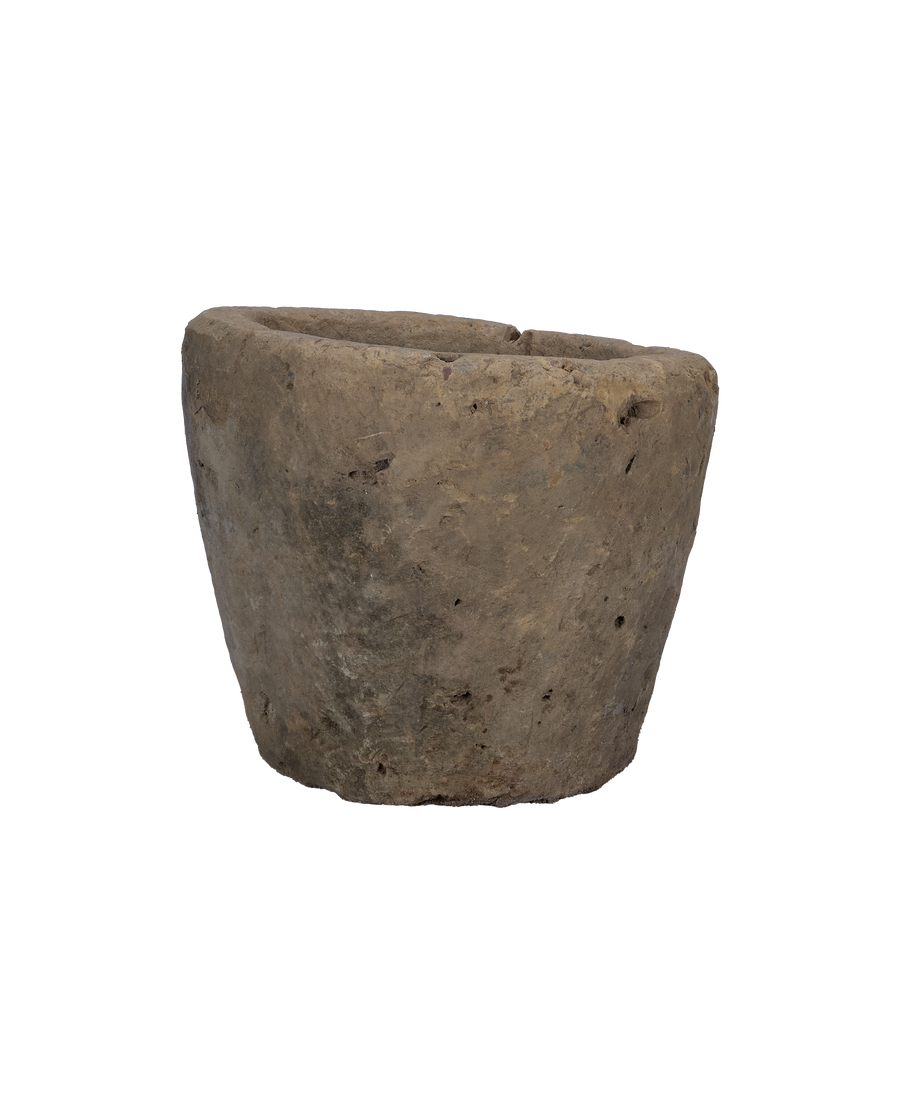 Vintage Limestone Trough - Round from Indonesia - Planters, Fountains, & Water Features