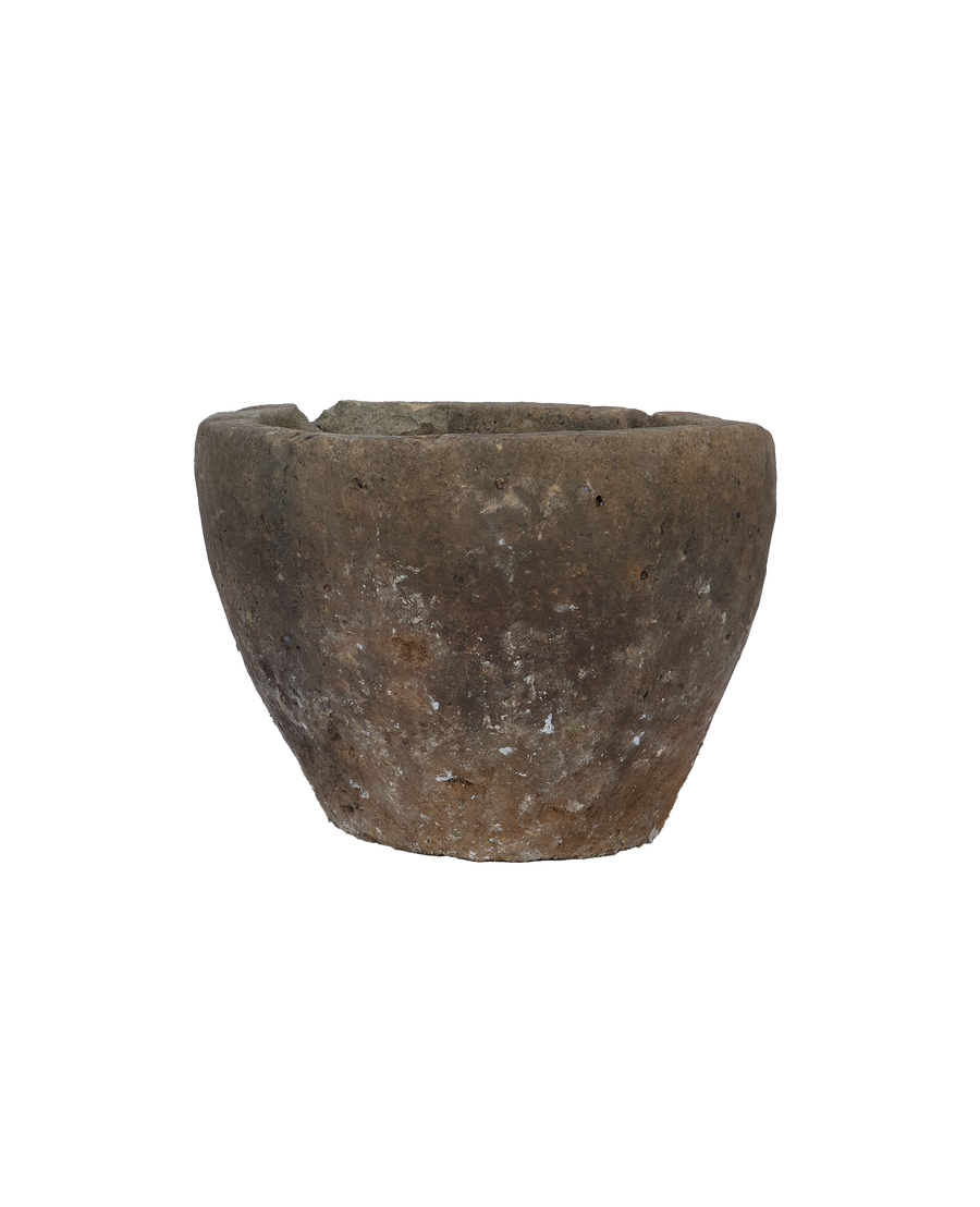 Vintage Limestone Trough - Round from Indonesia - Planters, Fountains, & Water Features