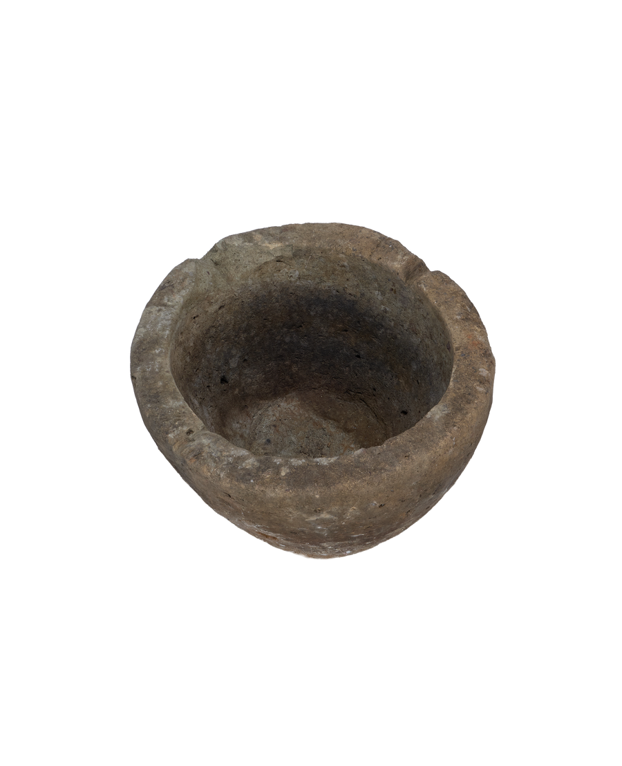 Vintage Limestone Trough - Round from Indonesia - Planters, Fountains, & Water Features