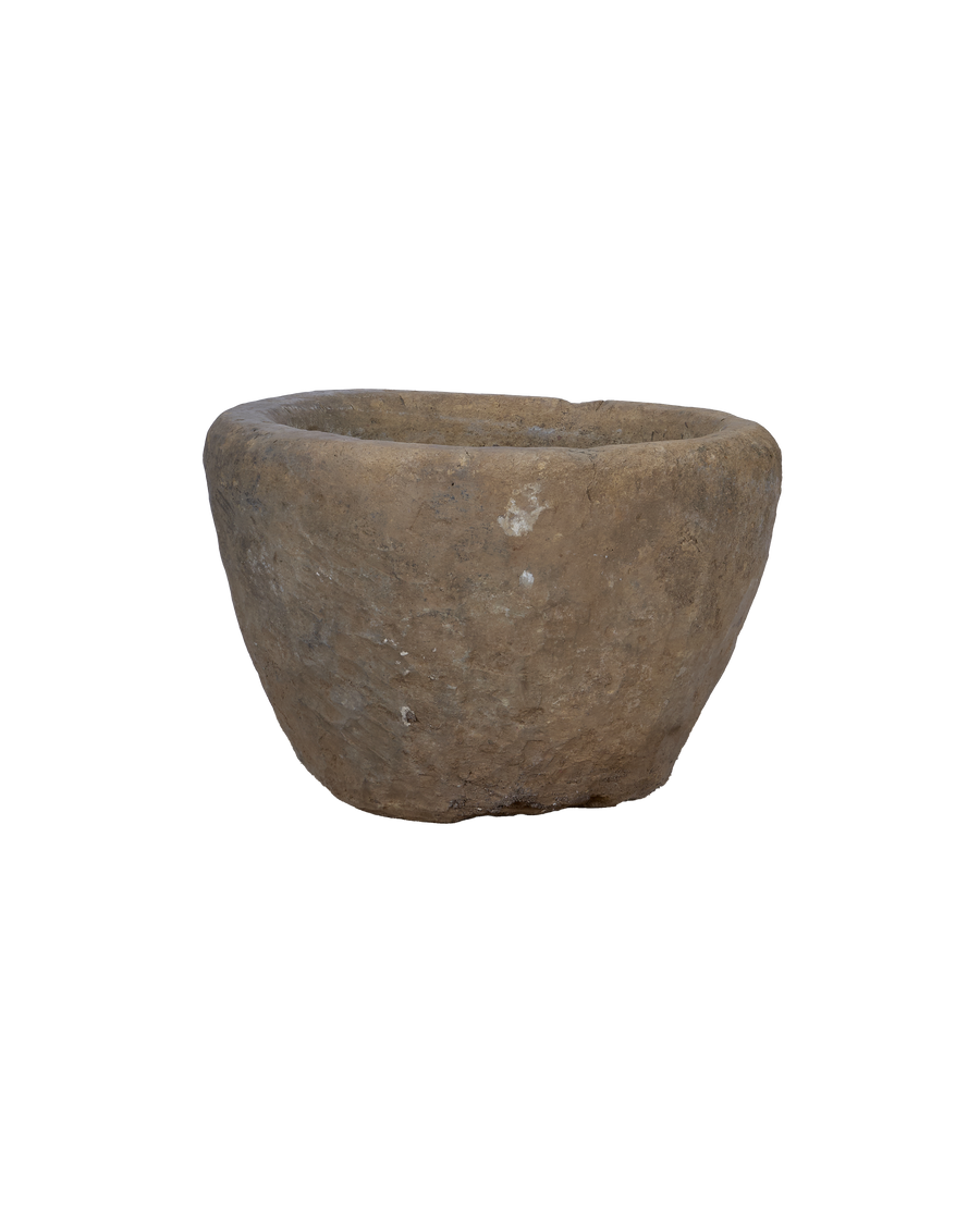 Vintage Limestone Trough - Round from Indonesia - Planters, Fountains, & Water Features