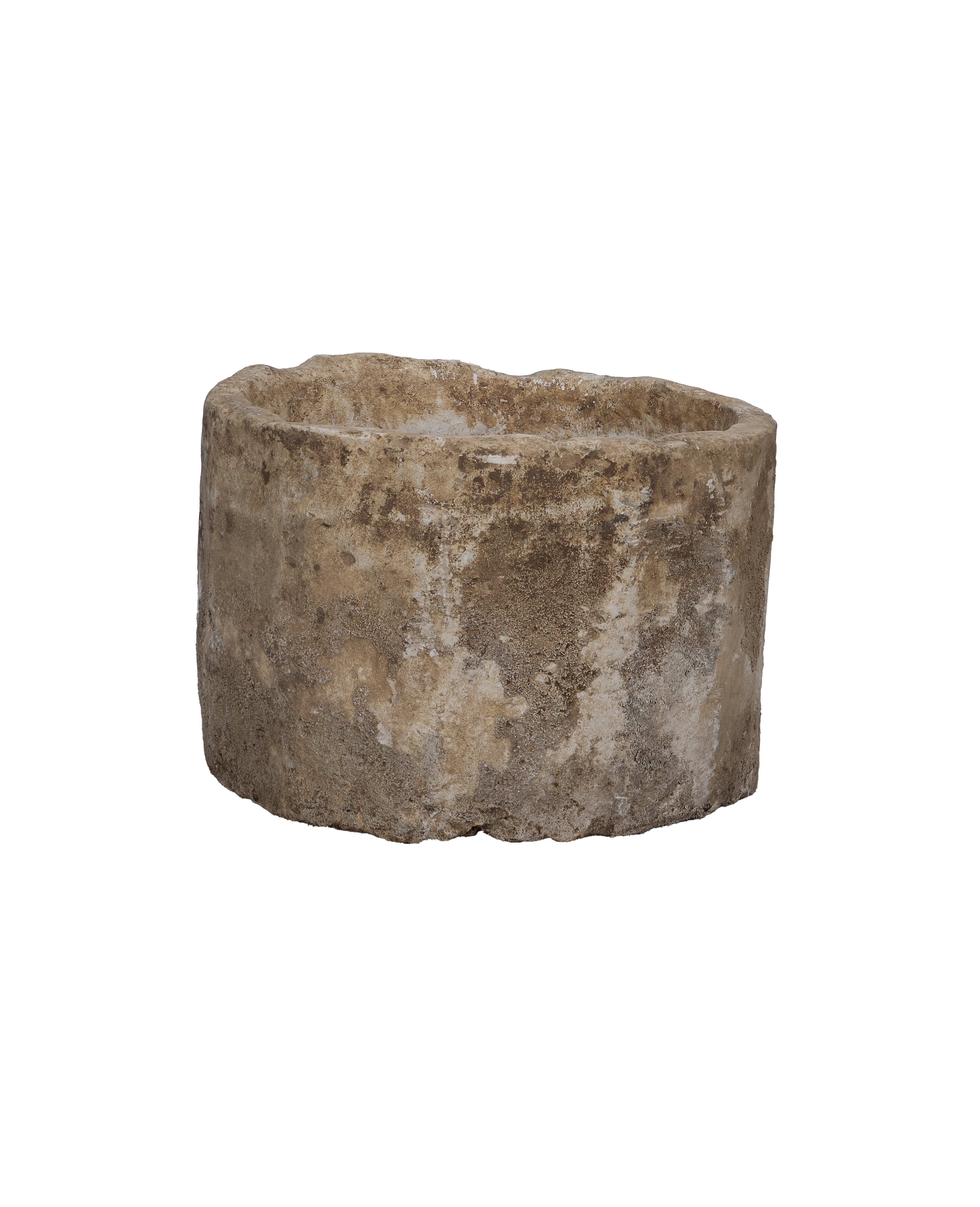 Vintage Limestone Trough - Round from Indonesia - Planters, Fountains, & Water Features