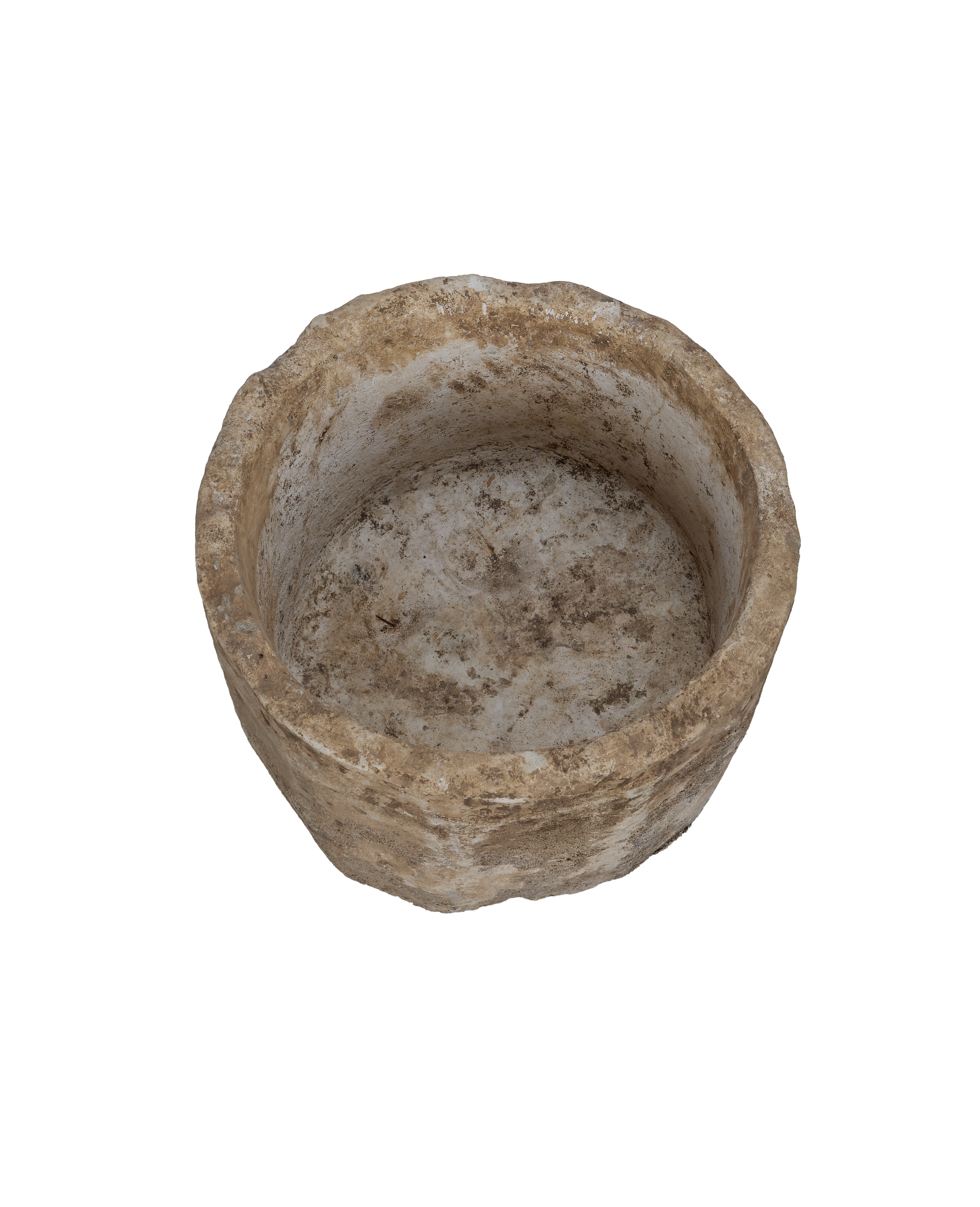 Vintage Limestone Trough - Round from Indonesia - Planters, Fountains, & Water Features
