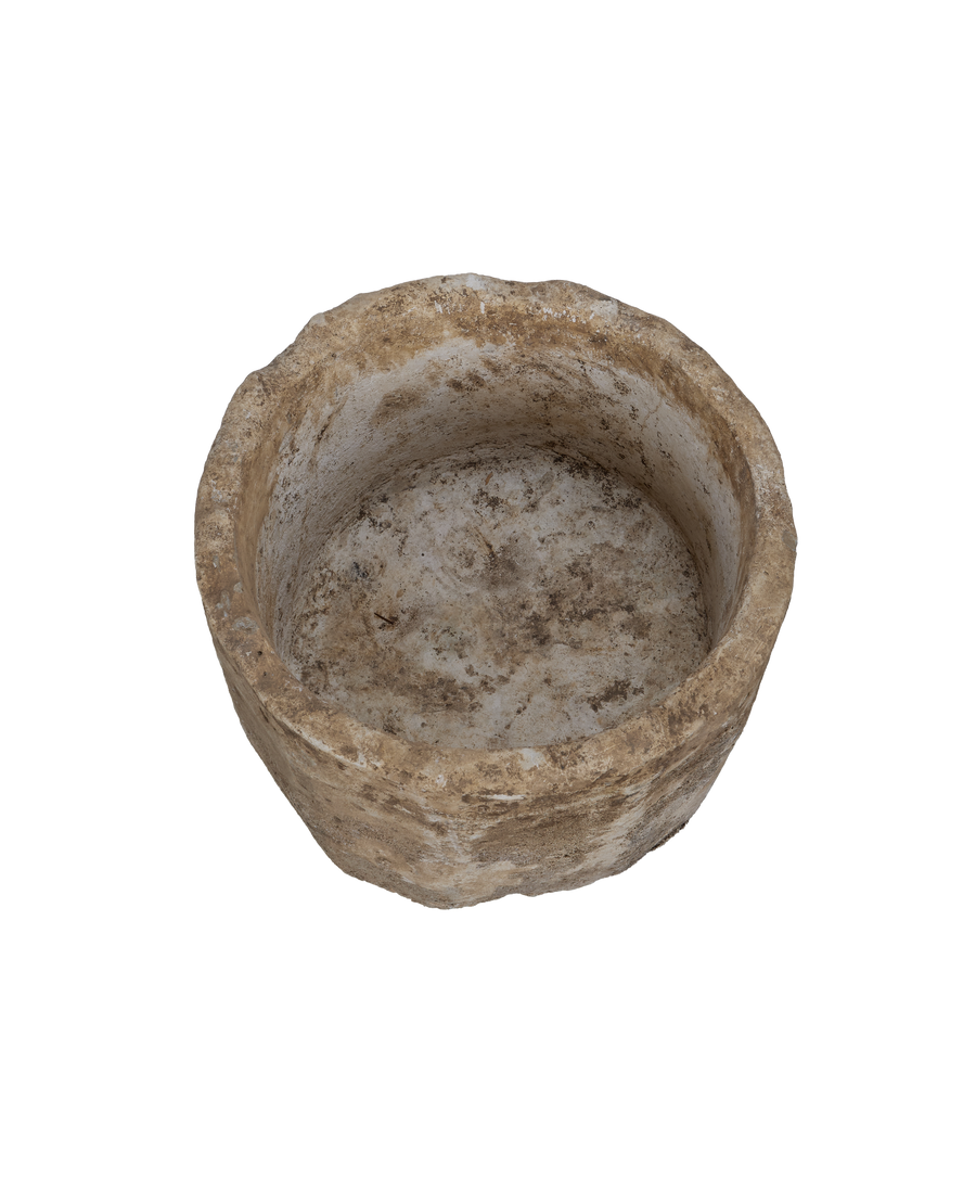 Vintage Limestone Trough - Round from Indonesia - Planters, Fountains, & Water Features