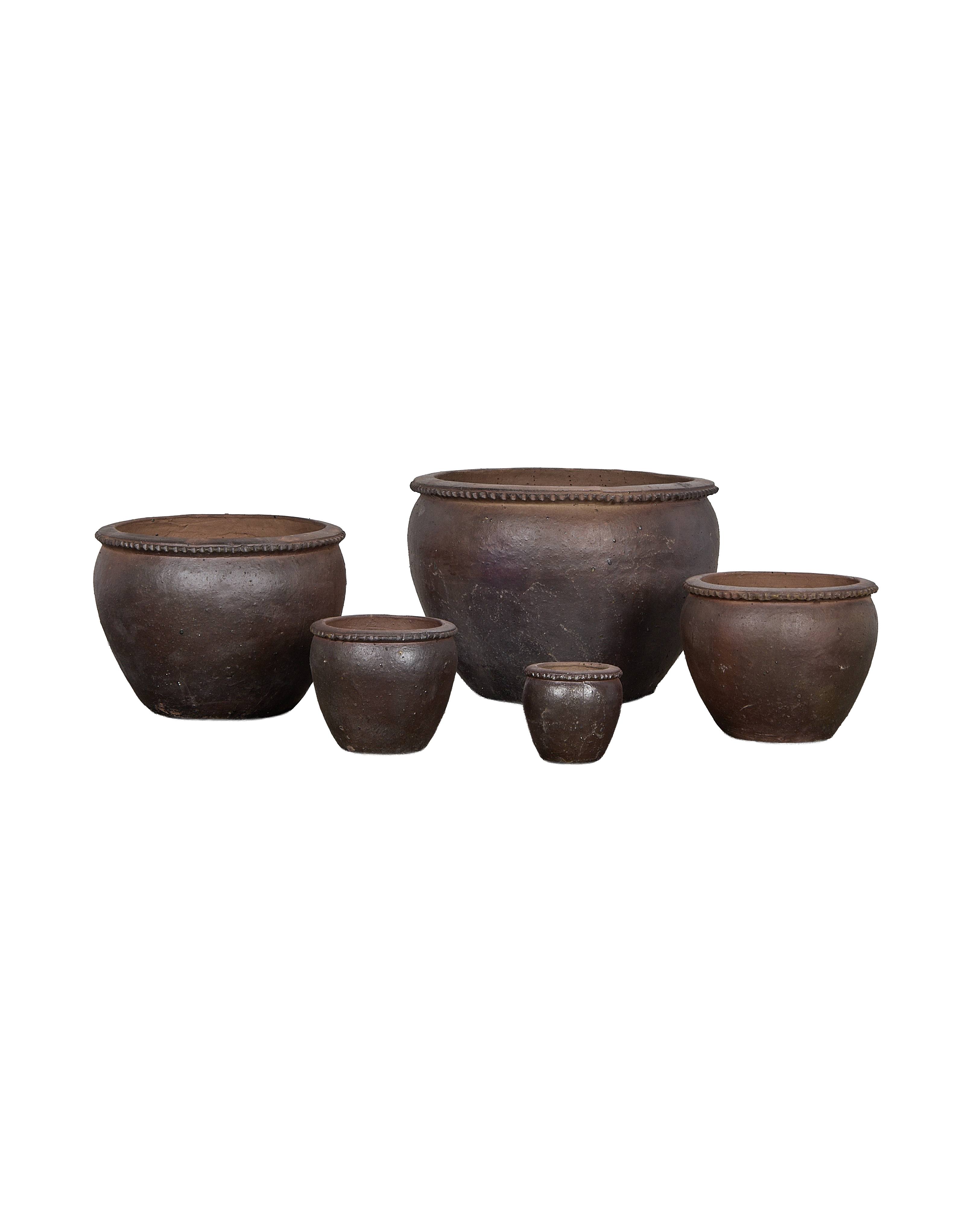 Sienna Wide Mouth Planter in five graduated sizes