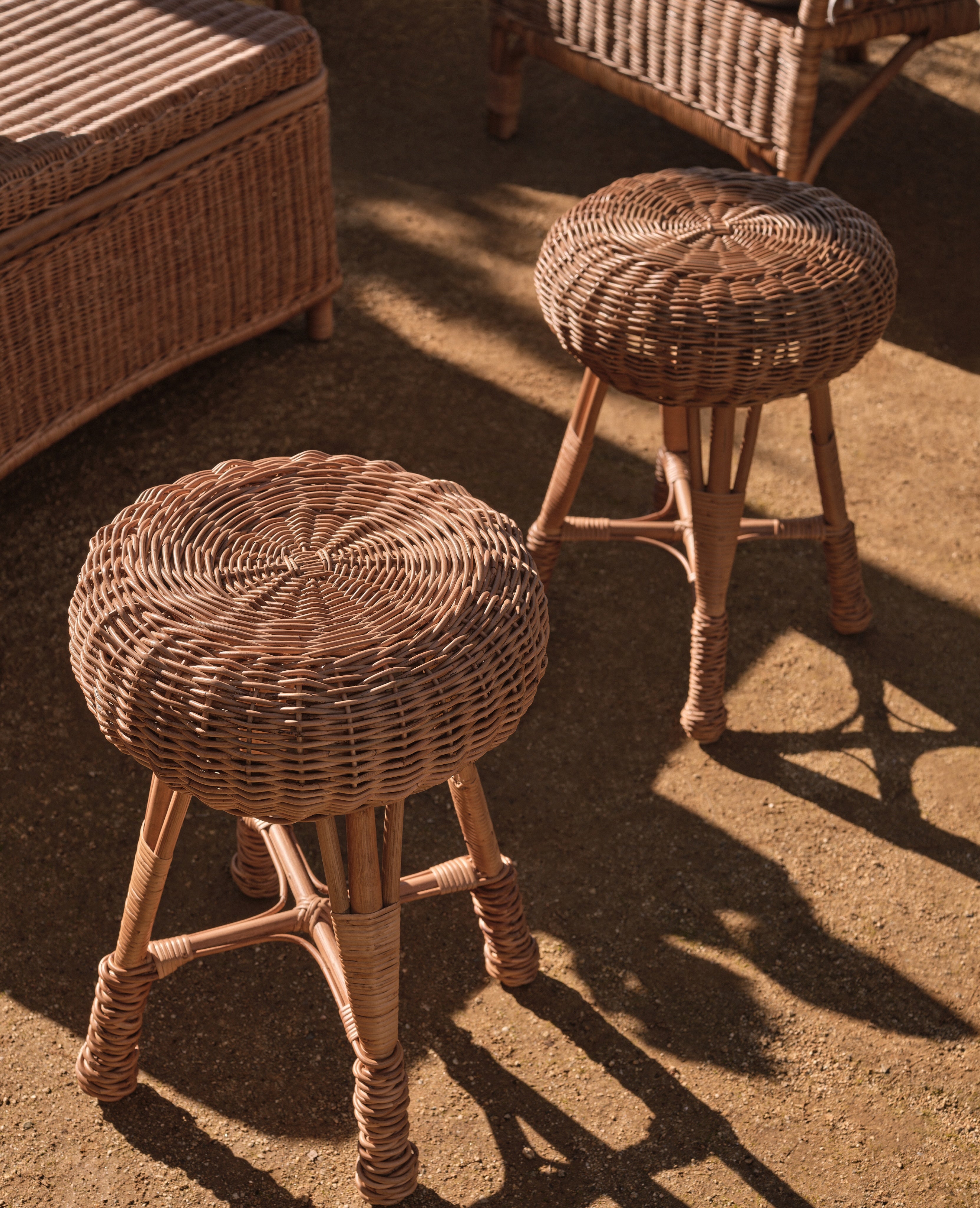 Sit Close Rattan Stool