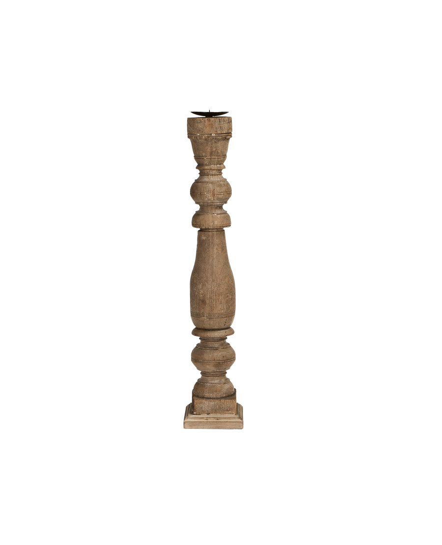 Turned Leg Pillar Candle Stand
