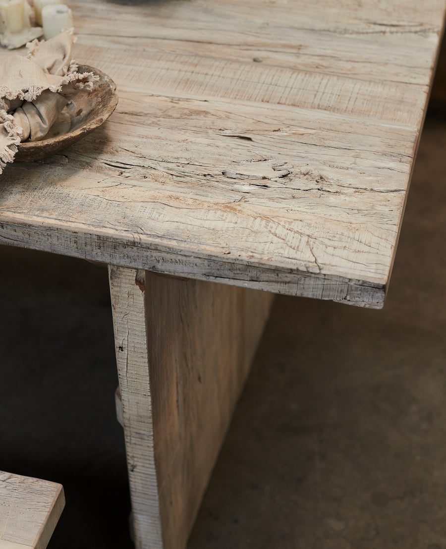 Reclaimed Teak Dining Table from India made of Wood