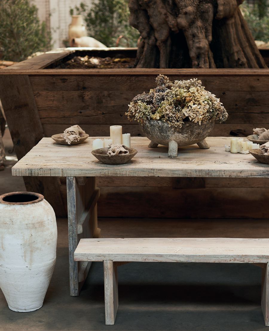 Reclaimed Teak Dining Table from India made of Wood