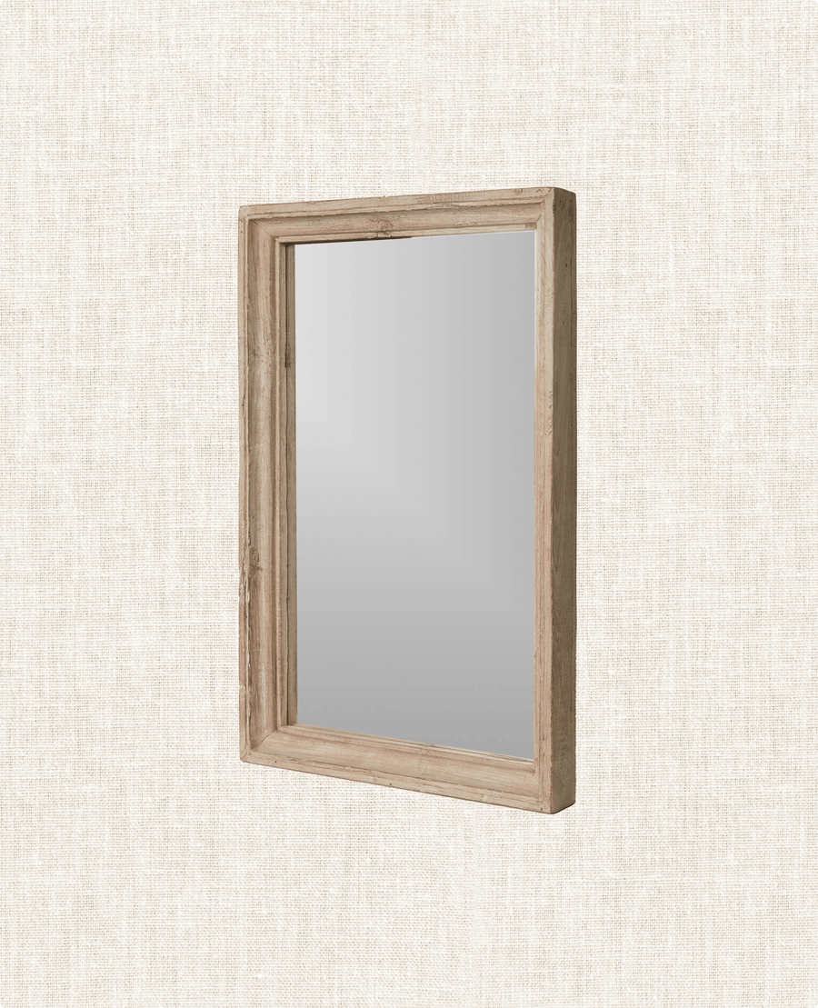 Vintage Teak Mirror from India made of Wood