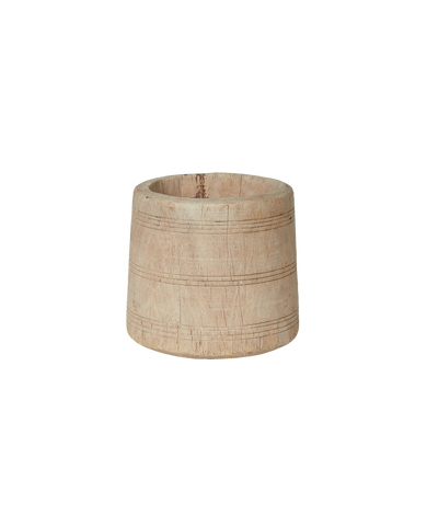 Vintage Teak Pot - Bleached from India made of Wood