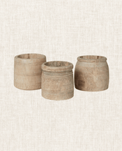 Teak Pot - Bleached