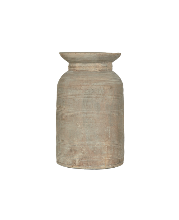 Teak Vase - Bleached