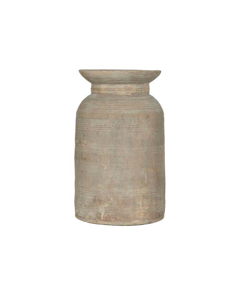 Teak Vase - Bleached