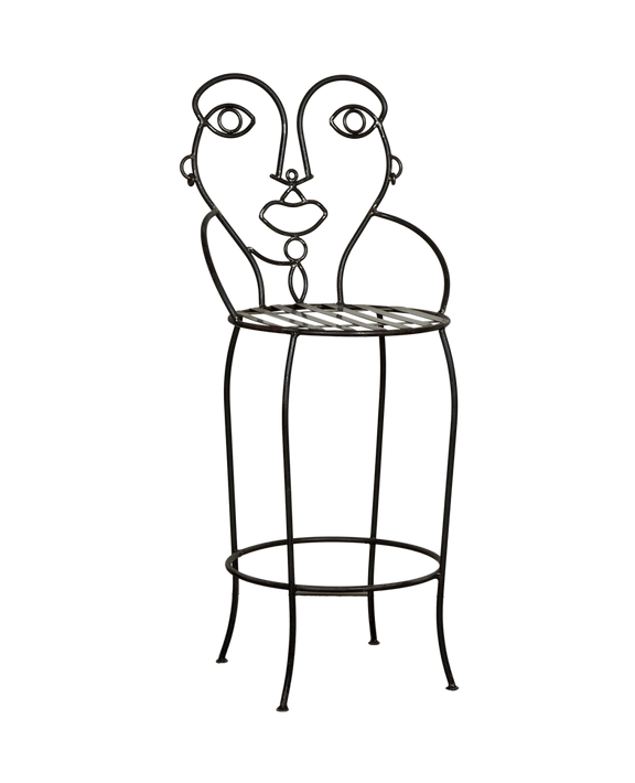 Metal Face Bar Stool - Hers