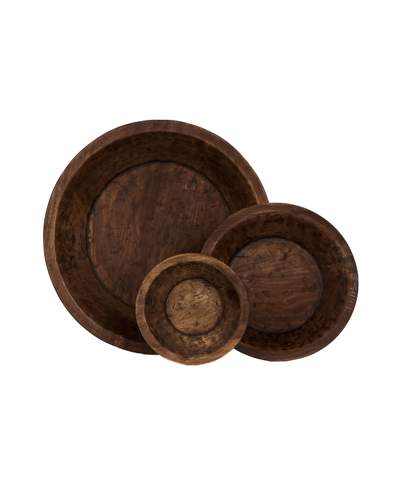 Carved Wood Bowl - Natural