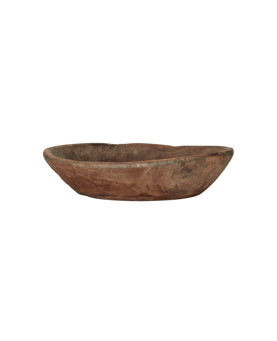 Vintage Wood Bowl - Natural from India made of Wood