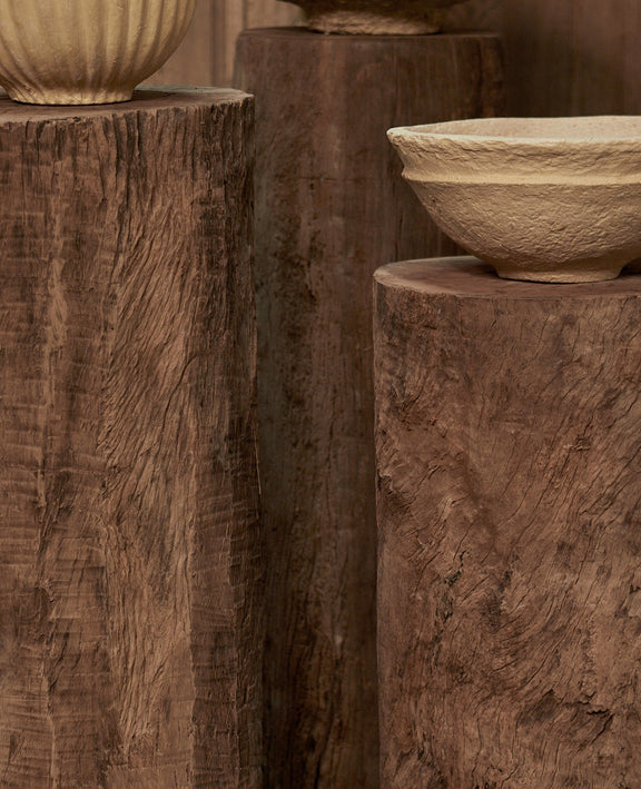 Wood Pedestal - Round Assorted