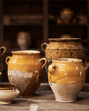 Confit Jar - Yellow Ochre Glaze Assorted