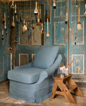 Maud Slipcover Lounge Chair - Cornflower