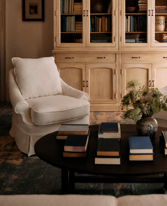 Maud Slipcover Lounge Chair - Ivory