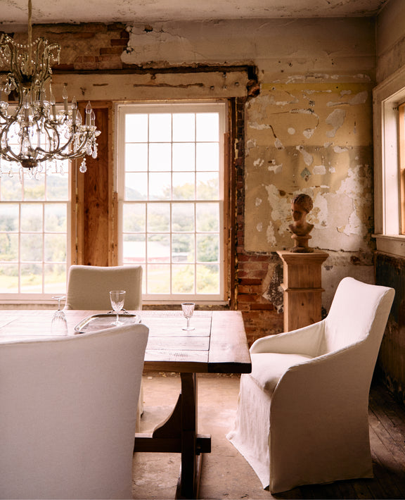 Emma Slipcover Dining Chair - Ivory