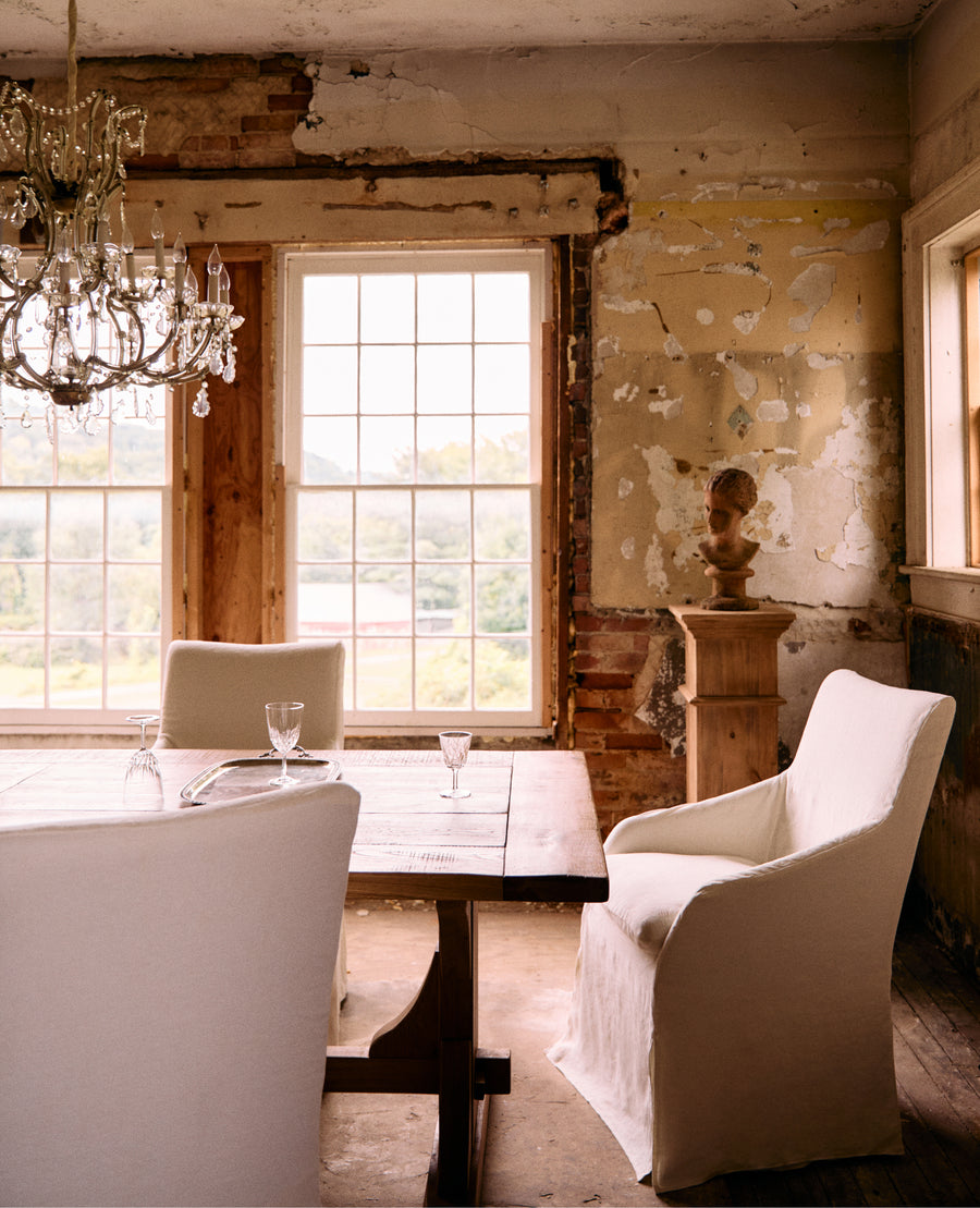 Emma Slipcover Dining Chair - Ivory