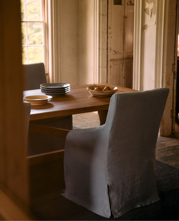 Emma Slipcover Dining Chair - Cornflower