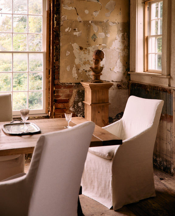 Emma Slipcover Dining Chair - Ivory