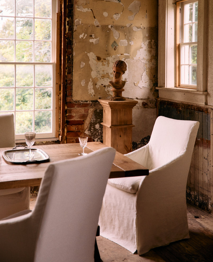 Emma Slipcover Dining Chair - Ivory