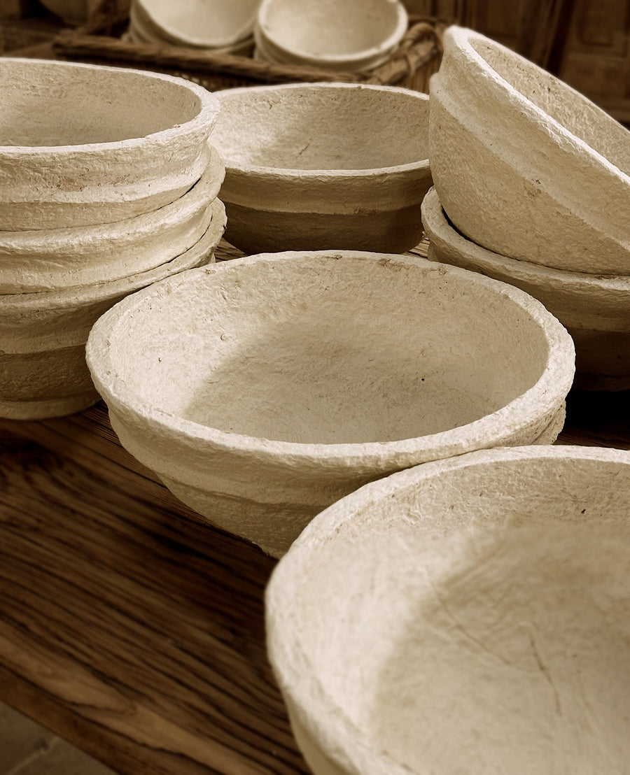 Reproduction Paper Mache Bowl - Shaped from India made of Paper Mache